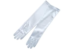 ZaZa Bridal Long Shiny Stretch Satin Dress Gloves For Girl