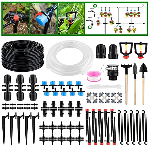 141FT Greenhouse Micro Drip Irrigation Kit, Plant Watering System