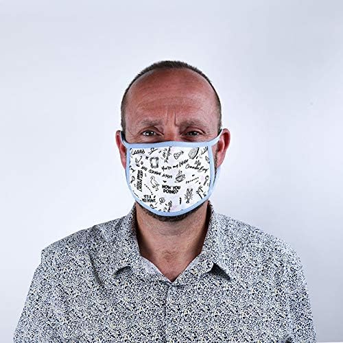 Pyramid International Friends (Phrases) Face Covering, White, One Size, 1 count (Pack of 2) - Image 5