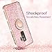 VEGO Galaxy S9 Plus (Not S9) Glitter Case with Ring Holder Kickstand for Women Girls Bling Diamond Rhinestone Sparkly Bumper Fasion Shiny Cute Protective Case for Samsung Galaxy S9 Plus (Rose Gold)