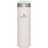 Stanley AeroLight Transit Bottle 20 oz | Locking Drink Through Lid | Leak Resistant Water Bottle or Coffee Travel Mug | Lightweight Insulated Stainless Steel | BPA-Free | Rose Quartz Glimmer