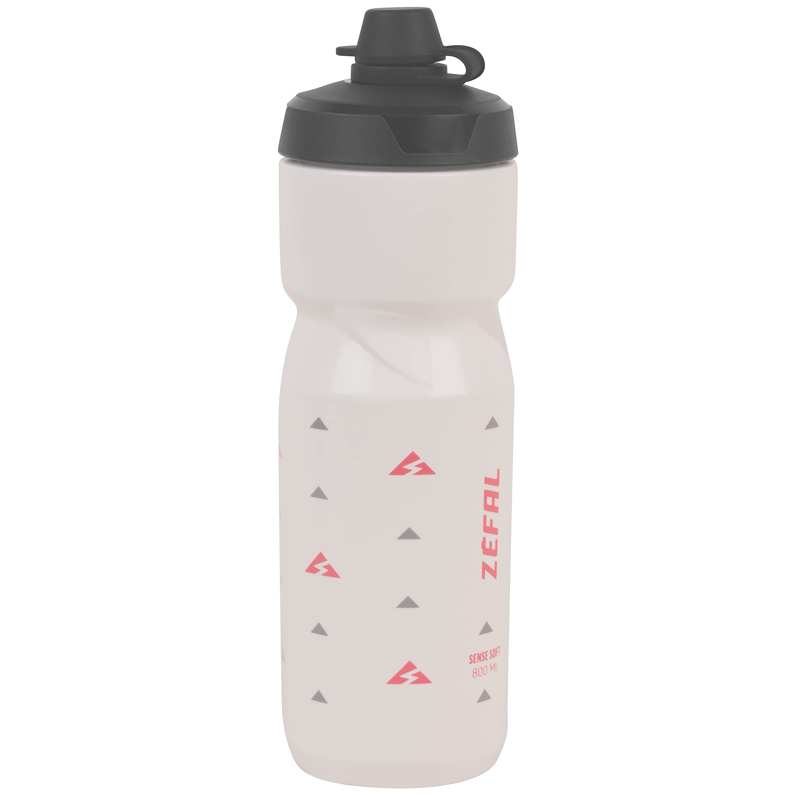 Zefal Sense Soft 80 No-Mud Water Bottle, 800ml, White, x1 Bottle