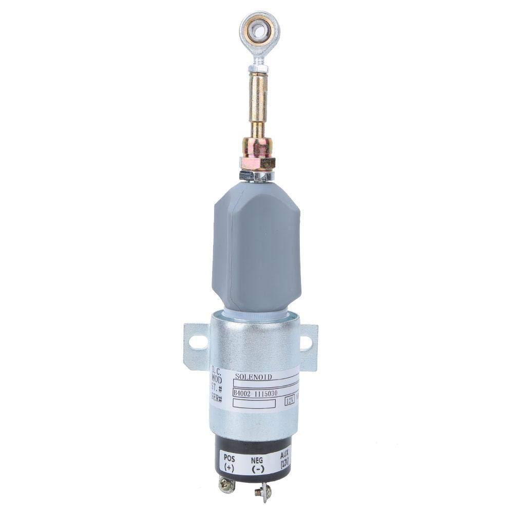 Solenoid Valve, B4002-1115030 12V Fuel Shut Off Solenoid Valve Shutdown Solenoid Excavator Accessories for YUCHAI Engine
