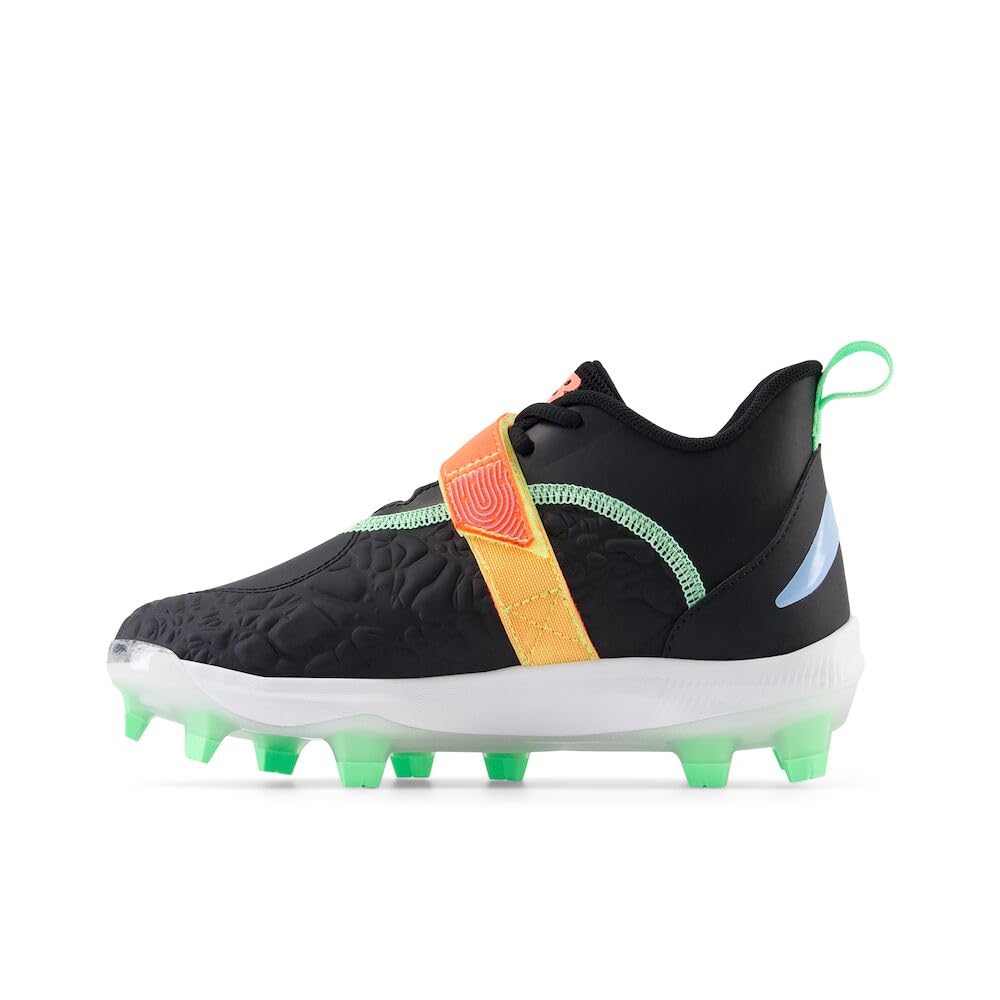 New Balance Lindor V2 Baseball Shoe, Black/Neon