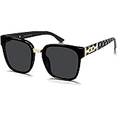 TYA Retro 70s Square Sunglasses for Women Men Oversized Vintage Big Large Trendy Sun Glasses UV400 Protection
