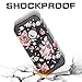 OBBCase iPhone SE Case,iPhone 5S Case,iPhone 5 Case,Three Layer Heavy Duty Hybrid Sturdy Armor High Impact Resistant Protective Cover Case for iPhone SE/5S/5 Rose Flower/Black