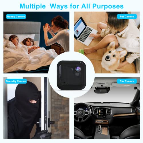 Mini Spy Camera Hidden Camera - ELANPHY Nanny Cam FHD 1080P Spy Cameras with Audio and Video, Indoor Camera Wireless with Motion Detection, Night Vision and Live Time Smartphone App