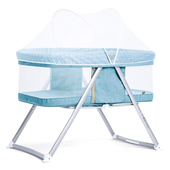 blue bassinet