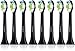 8 Pack Sonipower Black Dimaond Clean Standard size Replacement Toothbrush Head for Philips Sonicare Click On Brush Heads HX6062/94 HX6066/31