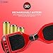 DOC Electric Hoverboard Self-Balancing Hoover Board with Built in Speaker LED Lights Wheels UL2272 Certified (-Red)