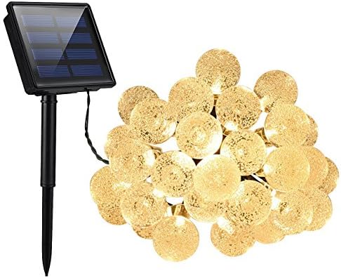 Cymas Solar String Lights, 30LED Crystal Balls Decorative Lighting for Outdoor, Patio, Lawn, Fairy Garden, Wedding, Holiday, Parties (IP 65 Waterproof &amp; 8 Working Modes) (1 Pack)