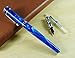 Lanxivi Fuliwen Fountain Pen Blue Celluloid with Pen Pouch Gift Set Ink Cartridge Refill Converter Business Writing Signature Calligraphy Gift Pen