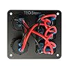 TEQStone-MarineBoat-Car-Switch-Panel-3-Gang-with-1-Charger-With-2-USB-Slot-and-a-Voltage-Monitor-Blue-LED-Light-5pin-Onoff-Rocker-Switch