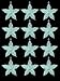 BANBERRY DESIGNS Star Christmas Ornaments - Pack of 12 Iridescent Star Shaped Xmas Ornaments - Star Decorations - Hanging Stars - Shatterproof Ornaments