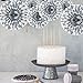 MOWO Silver Glitter Paper Fans Hanging Decoration Party Favor 6pc
