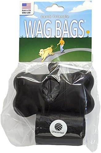 Wag Bags Dispenser Bone BLACK (30 Bags)