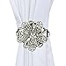 Nanami Chic One Pair Curtain Clips Attraction Appliance Curtain Buckle Magnetic Tieback Creative Diamond Curtain Bind (Sliver One)