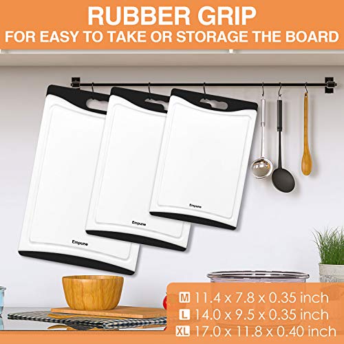 Extra Large Cutting Boards, Plastic Cutting Boards for Kitchen (Set of
