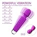 AIMENO Vibrator Wand Massager for women Rechargeable Waterproof Personal Wireless Wand Vibrators for Women Men with Multi Speed Powerful Vibration Medical Grade Silicone (purple)