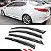 Luxury Clip On Window Visor Guard W/Chrome Trim Compatible with for 2011-2015 Kia Optima K5