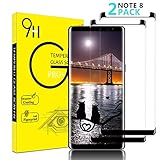 [2 Pack] Galaxy Note 8 Screen Protector, Juzihao Note 8 Tempered Glass [Case Friendly][[Anti-Bubble][3D Curved Glass] Tempered Glass Screen Protector for Samsung Galaxy Note 8