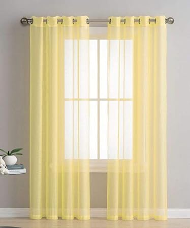 Amazon Com Be Xn Elegance Scarf Valance Soft Sheer Voile Curtain