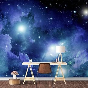 Wall Mural Galaxy Removable Wallpaper Wall Sticker for Bedroom Living Room - 66x96 inches