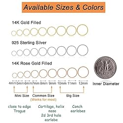 4mm Mini Cartilage Earring Hoops, Thin Tragus