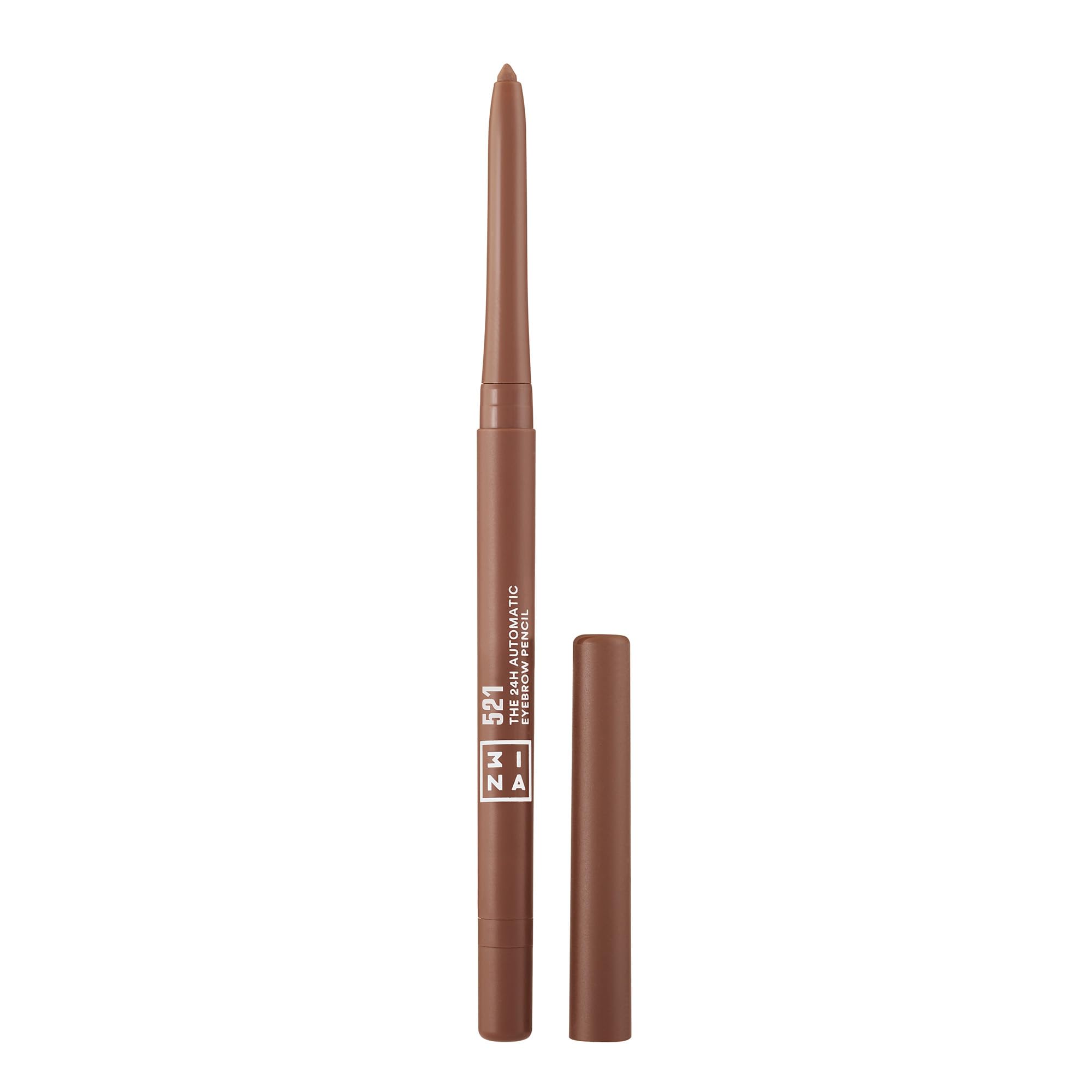 3INA MAKEUP - The 24H Automatic Eyebrow Pencil 521 - Ginger - 24H Longwearing Waterproof Formula with Built-In Sharpener - Fuller Looking Brows - Precise Tip