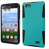 Huawei Raven LTE Case, Allmet Premium Durable Rugged Impact Protective Rubberized Slim Hybrid Case Cover For Huawei Raven LTE H892L (Teal+Black)
