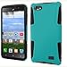 Huawei Raven LTE Case, Allmet Premium Durable Rugged Impact Protective Rubberized Slim Hybrid Case Cover For Huawei Raven LTE H892L (Teal+Black)