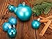 AMS 2.36''/60mm 24ct Christmas Balls Hollow Out Carved Tree Pendants Shatterproof Ornaments Seasonal Decorations for Wedding,Halloween,Party(Turquoise)