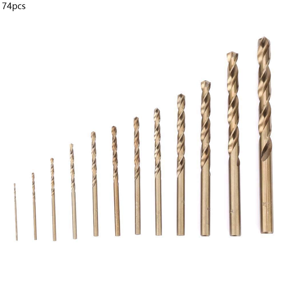 74Pcs High-speed Steel M35 Cobalt Twist Drill Bits Set Twist Drill Bits Consumables Drilling of Stainless Steel Plate Automobile Spring Steel - Image 3