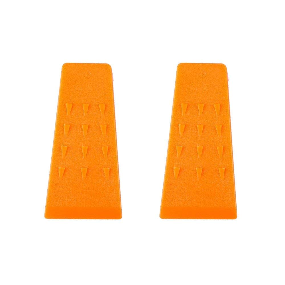 Poweka Felling Wedges for Chainsaw - 5.5 Inches, ABS Plastic Tree Cutting Wedge, Logging Supplies, 2 Packs,Orange