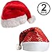 Santa Hats for Adults - Santa Hat - Sequin Santa Hat - Christmas Hats - (2 Pack) Holiday Hats