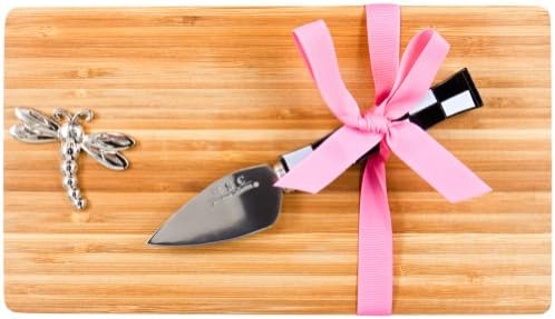 Mainstreet collection - Dragonfly Flying Emblem Cutting Board With Checkered Knife