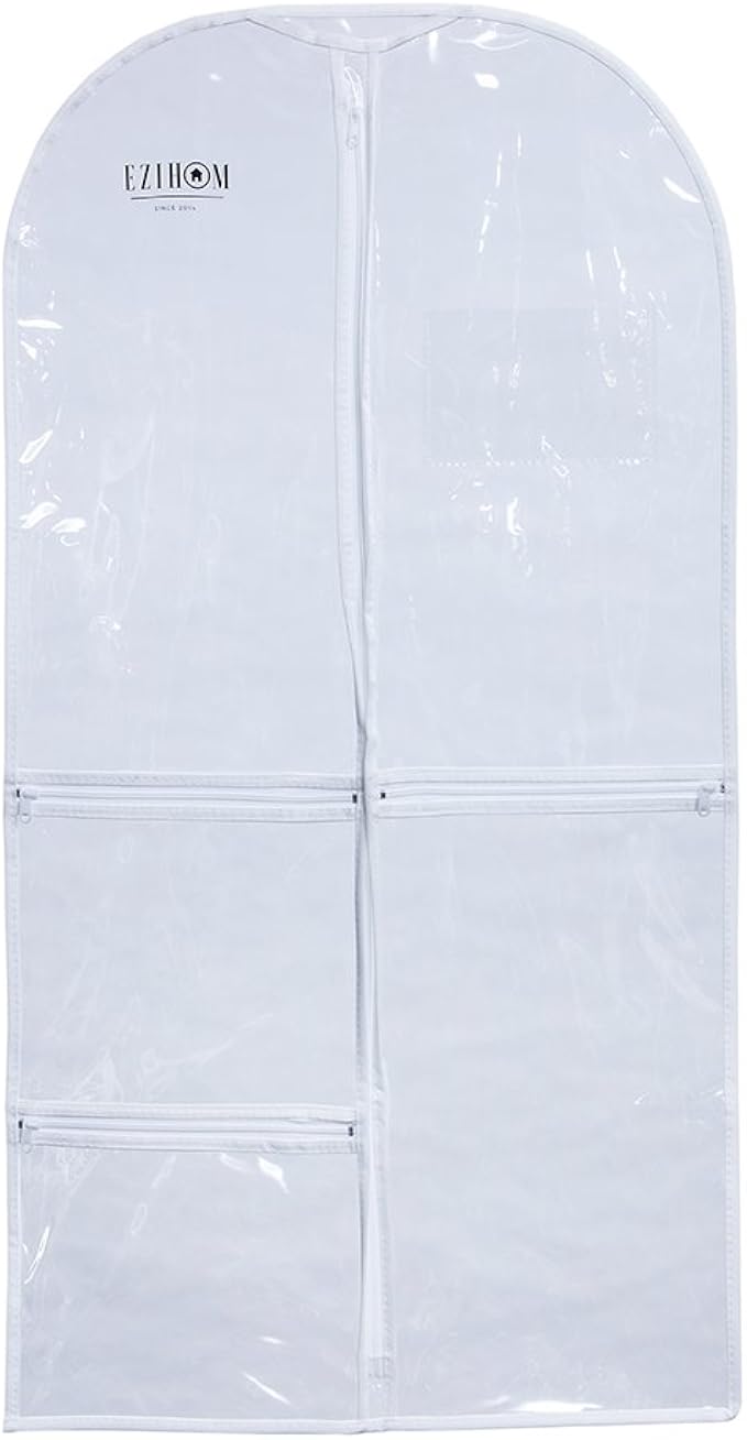 Ezihom 24"x37" Costume Clear Plastic Vinyl Garment Bag