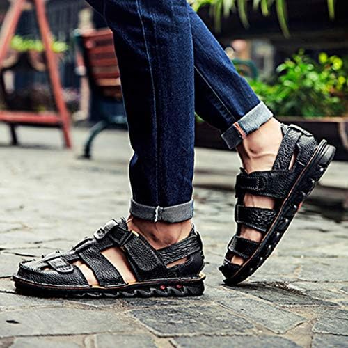 スタジオ スポーツサンダル メンズ 牛革 サンダル カジュアル ビーチサンダル オフィス アウトドア 夏用 登山サンダル 水陸両用 つま先保護 軽量 通気 紳士用 日常 通勤 ビジネス 職場用 ファッション 幅広い B07skkjvk2 3 109円 人気海外一番 100 品質保証