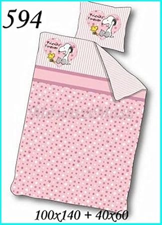 2 tlg Kinderbettwäsche 100x135 40x60 Disney 594 Snoopy