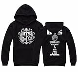 VANGULL Women Cotton Printed Pullover Hoodies Sweatshirts Vintage Spring Loose (L, Black)