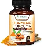 Turmeric Curcumin 100% Pure Extract 95% Curcuminoids with Bioperine Black Pepper for Best Absorption, Best Joint Pain Relief, Made in USA, Turmeric Pills by Natures Nutrition - 50 Capsules