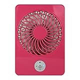LP 3 Speeds Portable Mini USB Fan, Rechargeable Pocket Fan Including 18650 Rechargeable Battery, With High Energy Efficience And Ideal For Travelling Jogging or Sun Bathing (pink)