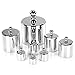 Neewer 8 Pieces 1000 Gram Stainless Steel Calibration Weight Set (500g 200g 2x100g 50g 20g 20g 10g) with Case and Tweezers for Digital Jewellery Scale Science Lab Weights Educational & Hobby Weighing Scales Mini Pocket Balance Scale