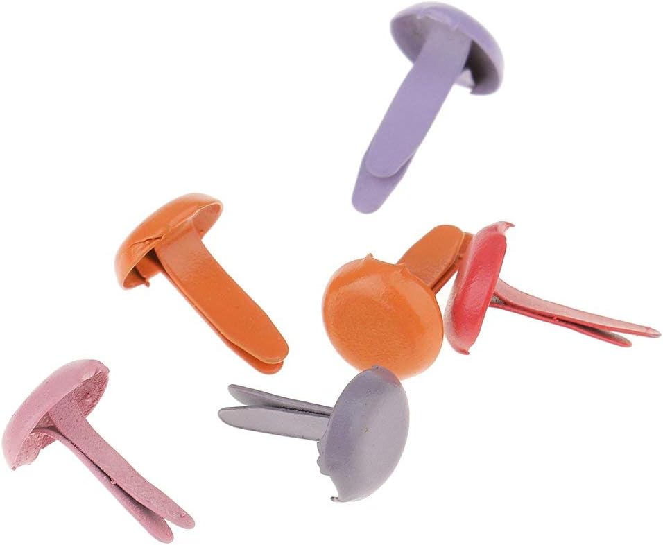 Yevison Premium Quality 200 Pieces Metal Brad Paper Fastener For Scrapbooking Craft Children DIY