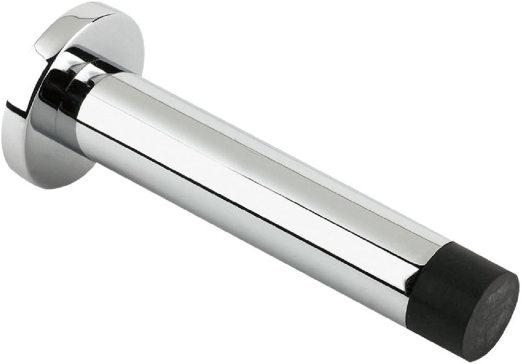 Solid Concealed Fix Wall Mounted Door Stop with Rose 80mm Projection