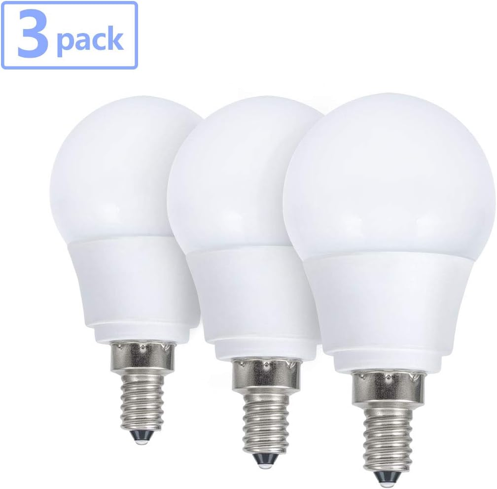 E12 LED Globe Bulbs, 5W, Equivalent 40W, 500lm, Daylight White 6000K, E12 LED Candelabra Bulb
