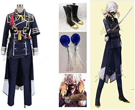 Amazon 海外工場直送 コスプレmyshow26 ウィッグ マスク 耳 道具狐 靴 刀剣乱舞 鳴狐 コスプレ衣装 ディズニークリスマス ハロウィン イベント仮装 コスチューム コスプレ 仮装 通販