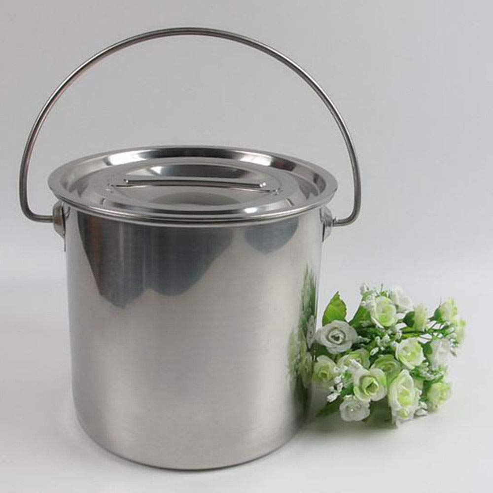 LianDu 6L Edelstahl Eimer Küche Eimer Futtereimer Milch Eimer