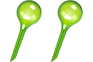WHTCHSU 2 Pack Small Self-Plant Watering Globes – Automatic Plant Waterer Bulbs, Plant Watering System for Indoor and Outdoor Potted Houseplants, Plant Watering Devices (Green, Small Size)
