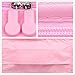 Cocoly 7pcs travel Organizers Packing Cubes Luggage Organizers Compression Pouches pink